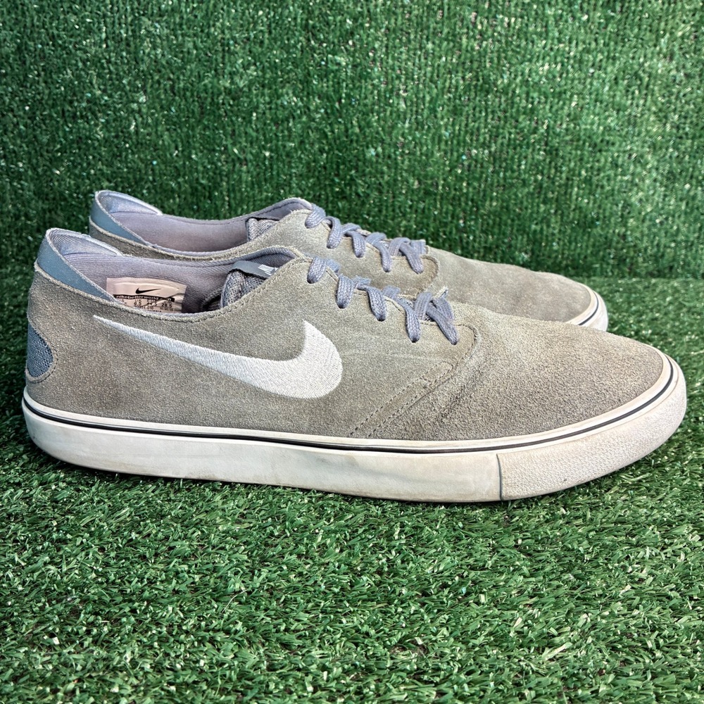 Nike Zoom Oneshot SB Clutch Suede Skate Flat Casual Sneakers Grey Mens Size 10.5